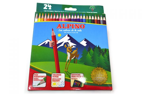 Caja de 24 lápices color Alpino