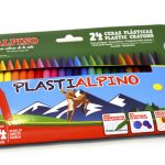 Pinturas Plastialpino en cajas de 24 colores