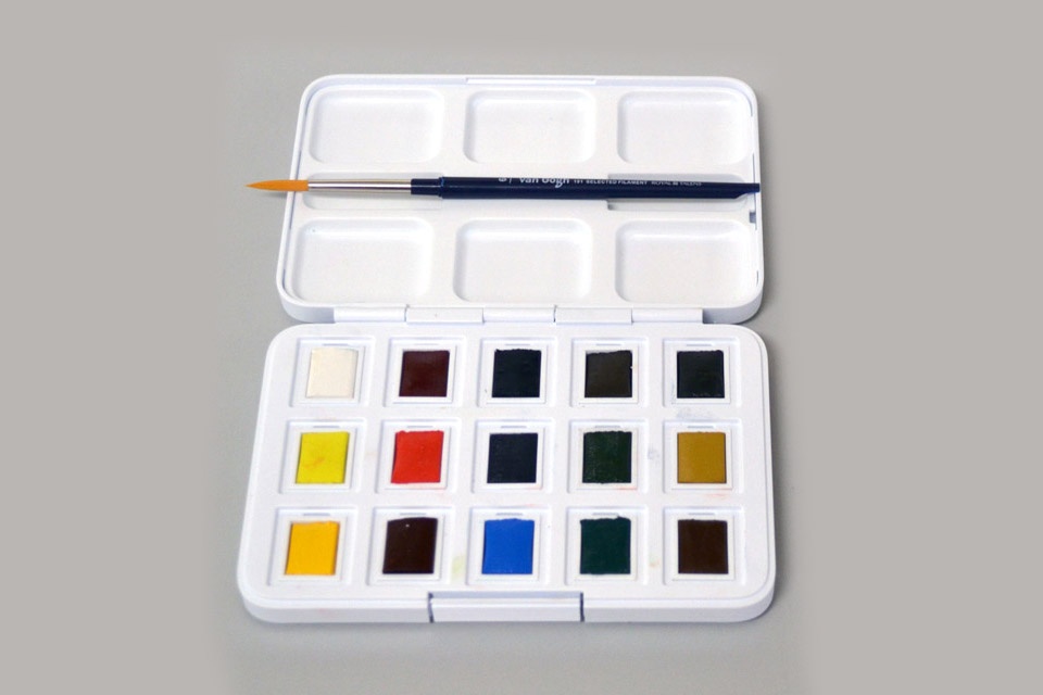 Material Bellas Artes - Pintura - Caja paleta con 22 acuarelas
