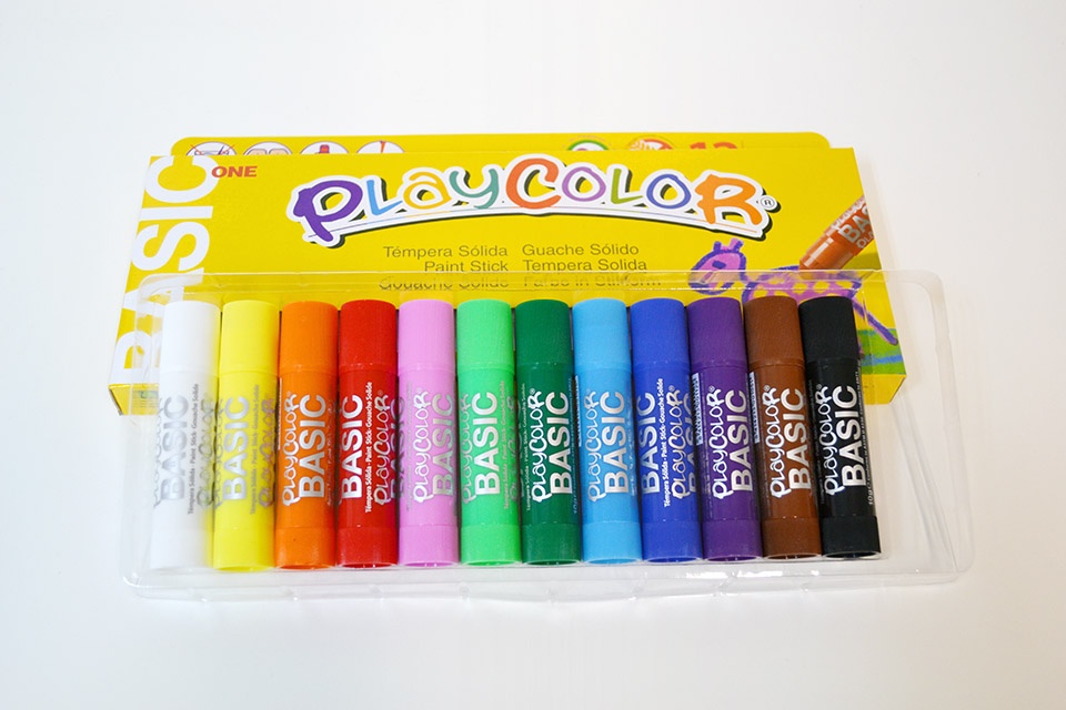 Témpera sólida PlayColor, caja de 12 colores - Taller de dibujo y