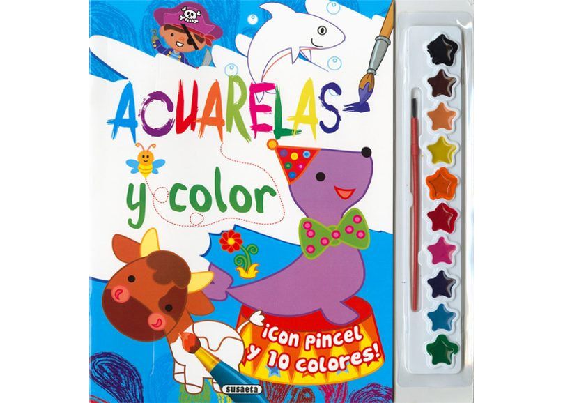 Libro infantil para dibujar: Acuarelas y color, editorial Susaeta