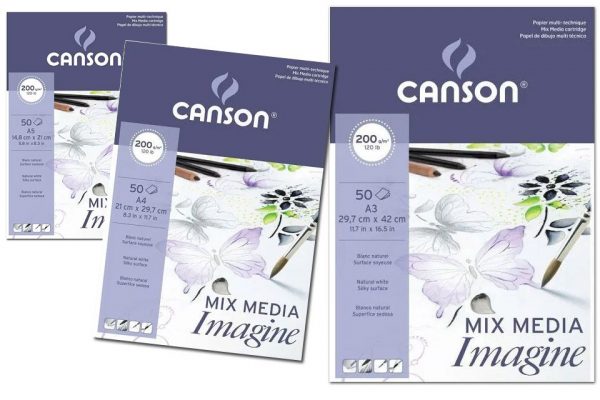 Bloc de Dibujo Canson Mix Media Imagine 50 hojas