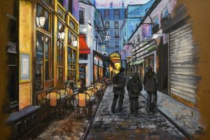 Barrio Latino de París. Óleo sobre lienzo