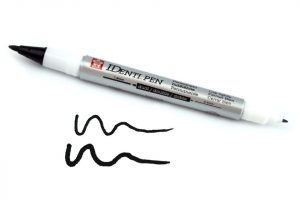 Rotulador negro permanente Sakura Identi-Pen doble punta