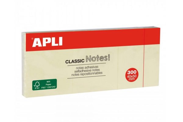 3 Blocs de 100 Notas Adhesivas post-it de 40 x 50 mm