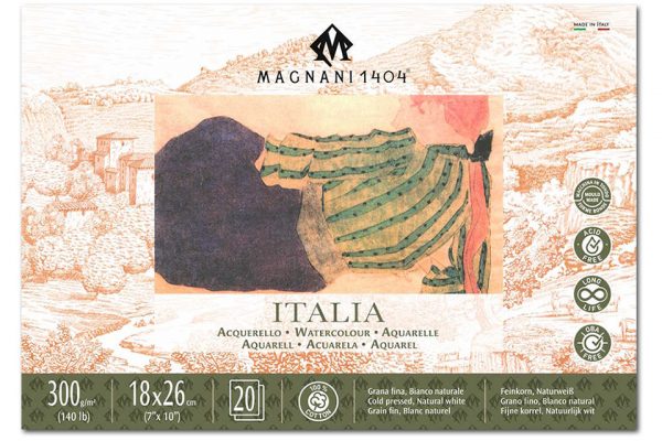 Cuaderno de acuarela Magnani 1404 Serie Italia 18x26cm