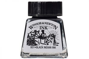 Tinta negra de dibujo Winsor&Newton 14 ml
