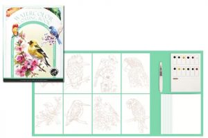 Libro para colorear con acuarela "Pajaritos y Flores"