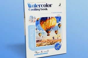 Libro para colorear con acuarela Serie Azul