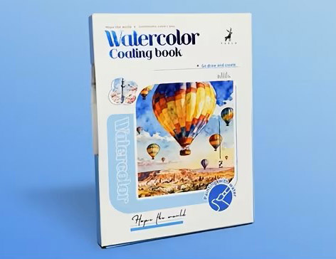 Libro para colorear con acuarela Serie Azul