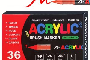 Rotuladores acrílicos en cajas de 12, 24 y 36 colores, marca Acrylic