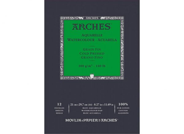 Bloc de acuarela A4 marca Arches
